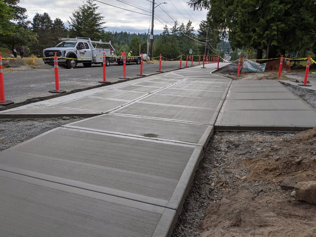 Pro form concrete sidewalk in Vancouver WA